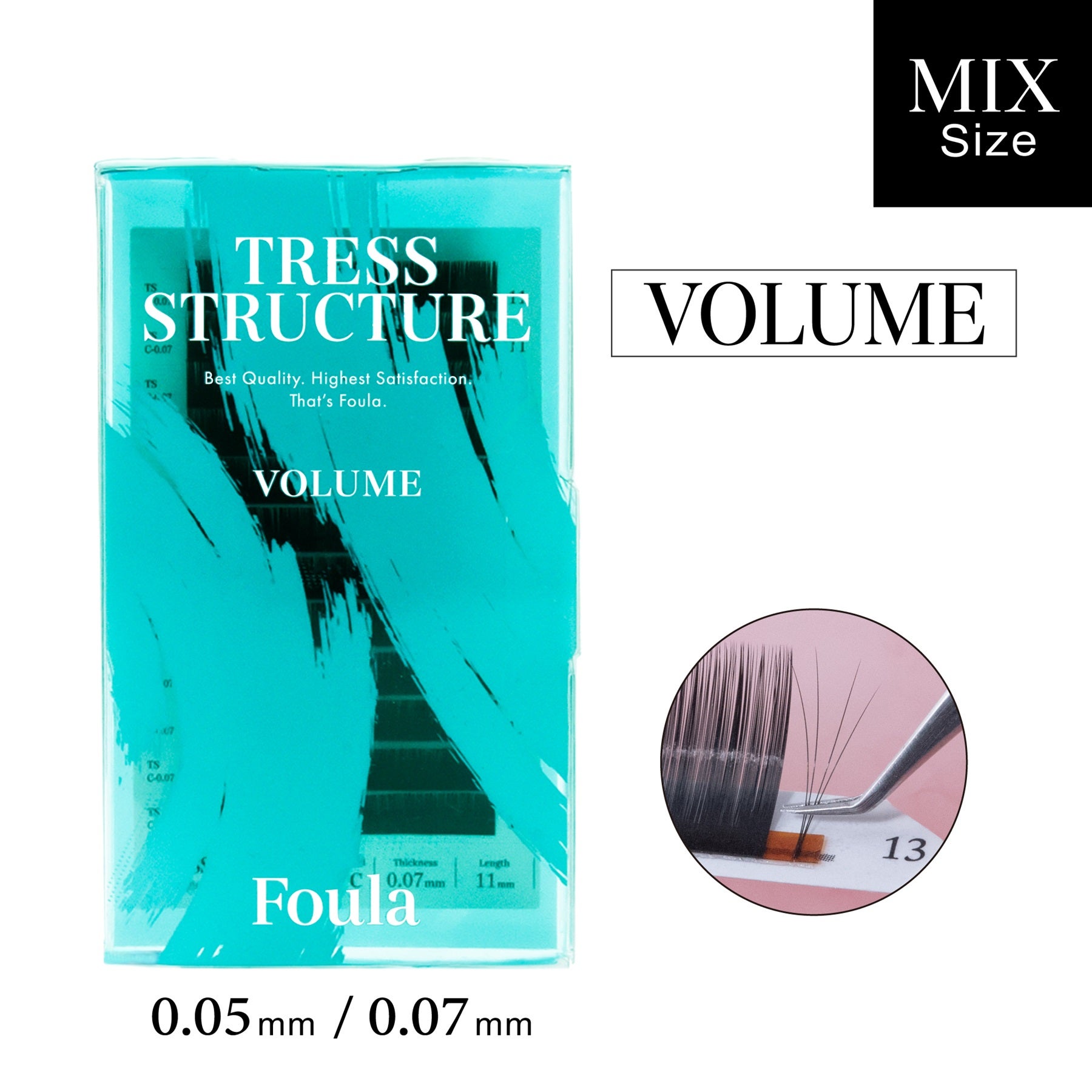 【Foula】トレスストラクチャー 9-13mm サイズMix ボリュームラッシュ