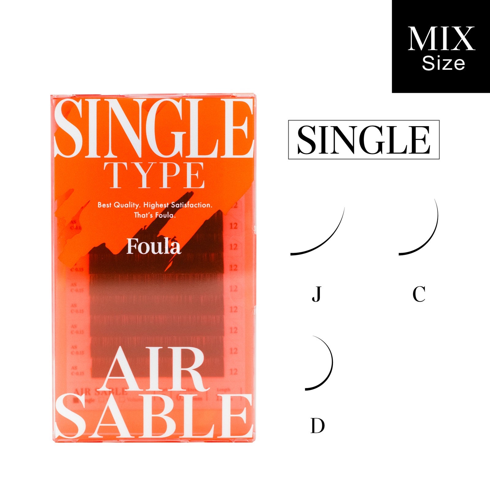 Foula】エアーセーブル 9-13mm サイズMix | 業務用・プロ向け まつげ