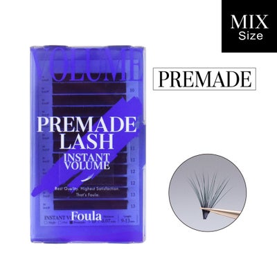 【Foula】インスタントボリュームラッシュ 9-13mm サイズMix プリメイド