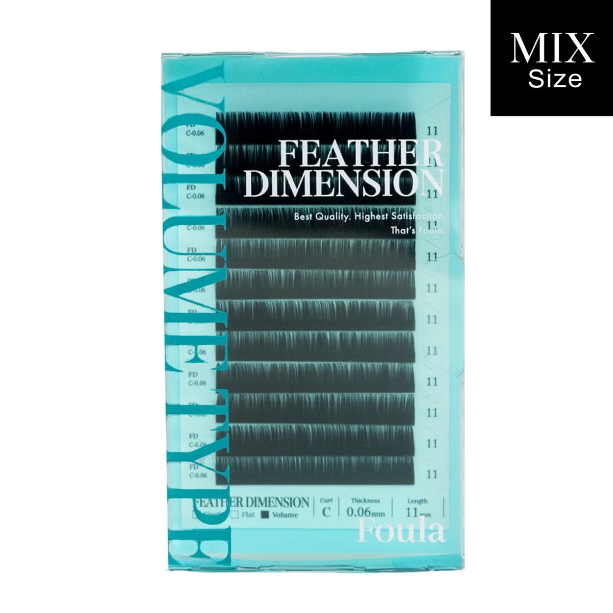 【Foula】フェザー ディメンション 9-13mm サイズMix ボリュームラッシュ