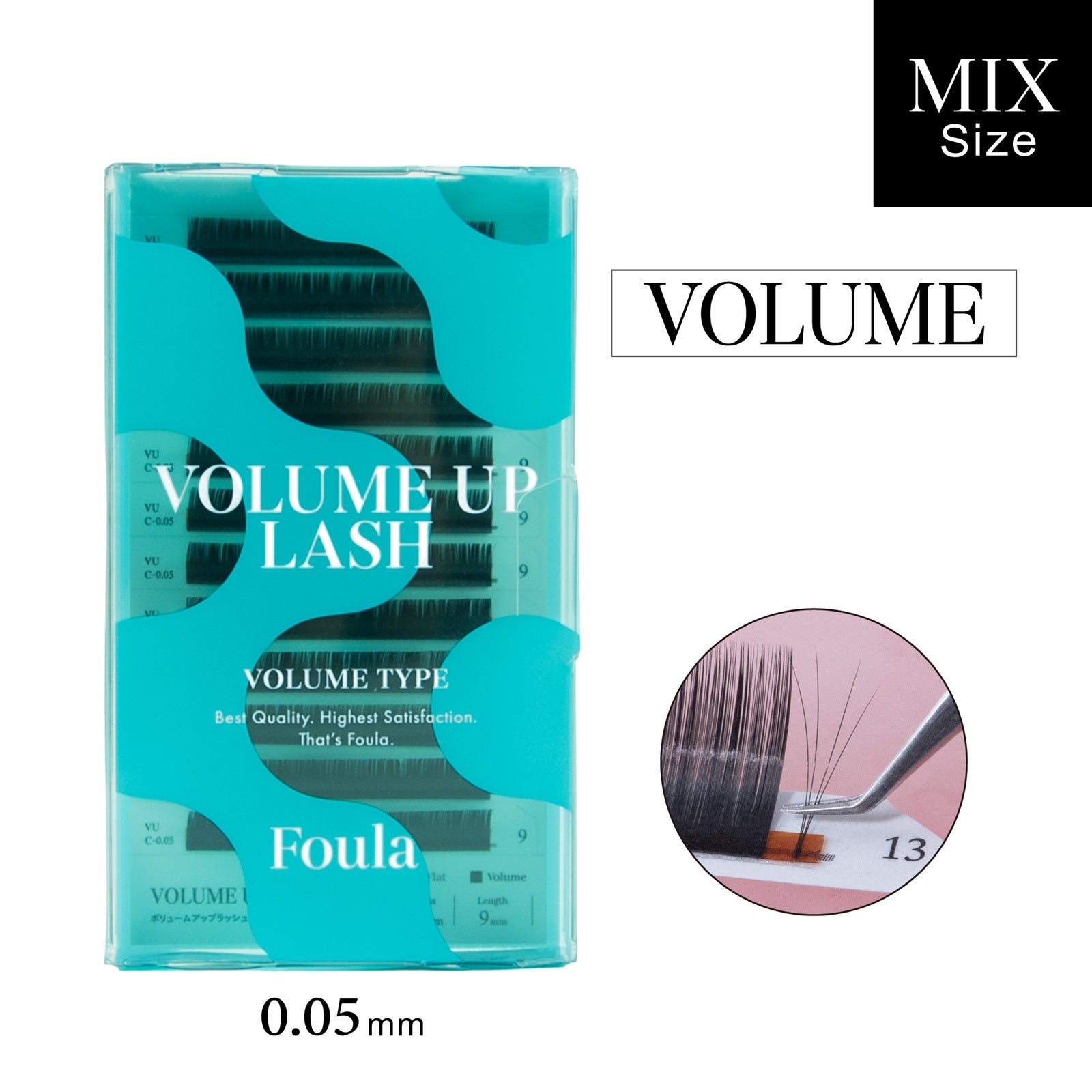 【Foula】ボリュームアップラッシュ 9-13mm サイズMix ボリュームラッシュ