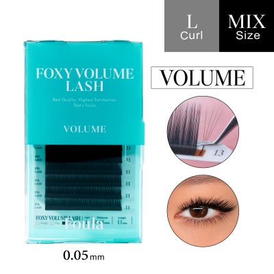 【Foula】フォクシーボリュームラッシュ 9-13mm サイズMix ボリュームラッシュ