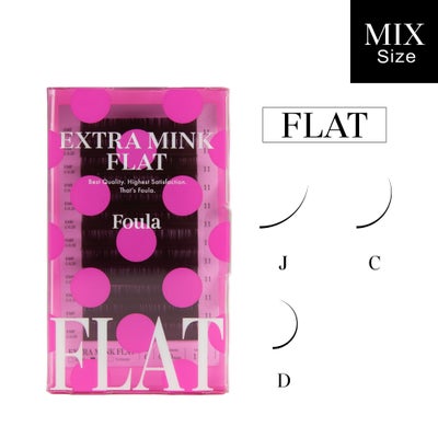 【Foula】エクストラ ミンク フラット 9-12mm サイズMix フラットラッシュ