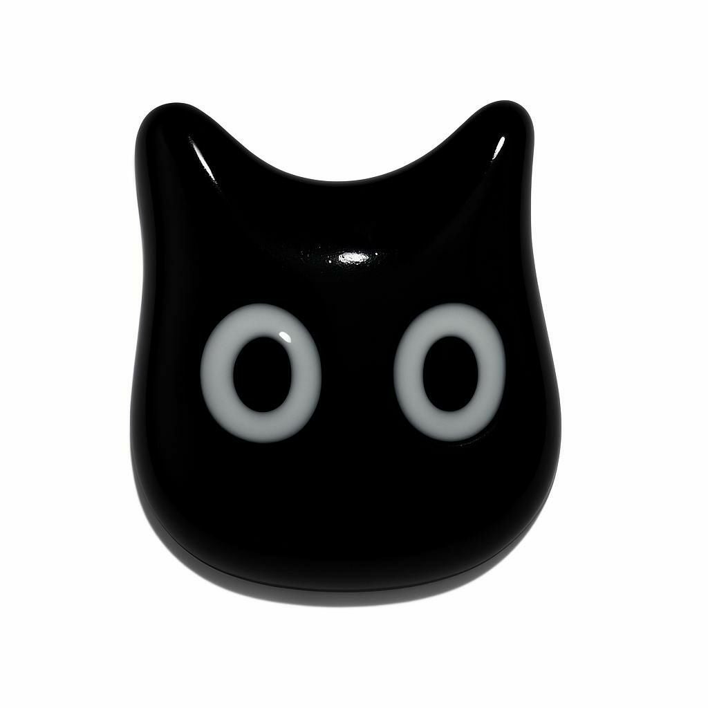 【耳つぼ】パーツ黒猫 5個セット