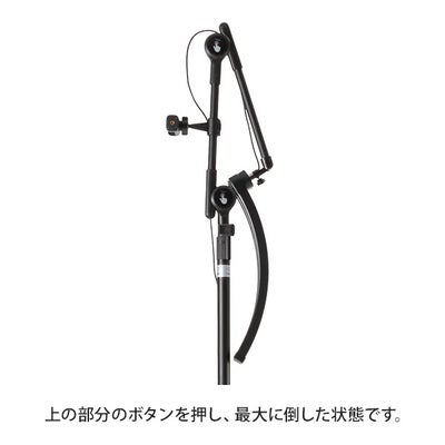 【7BEAUTY】ムーン型LEDライト (トレイ付) ブラック