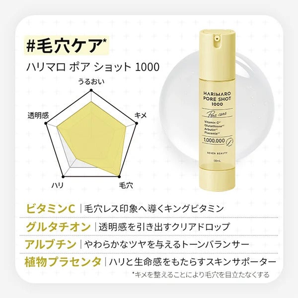【7BEAUTY】ハリマロ ポア ショット 1000 50mL